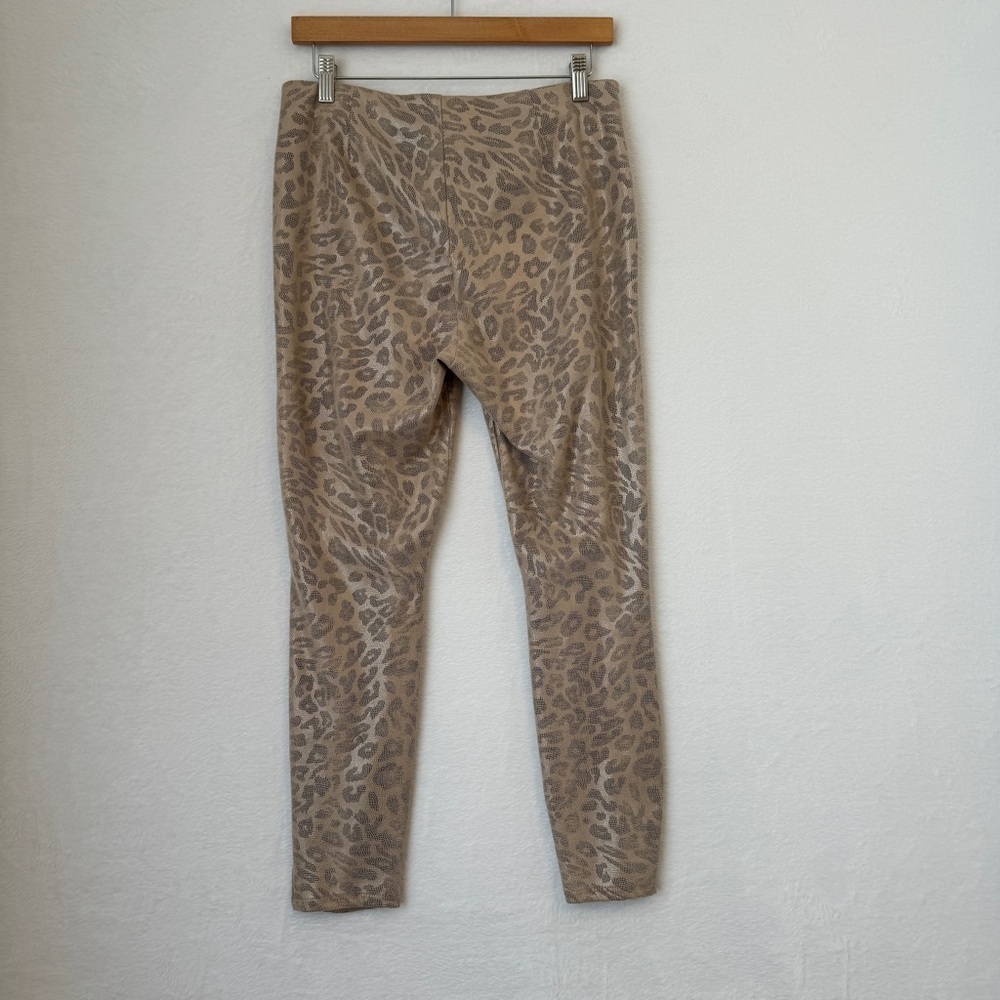 Mother High Waisted Seamless Looker Ankle Faux Suede Leopard Print Pants Size 32 - Picture 7 of 11